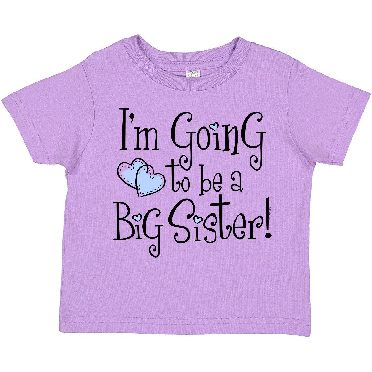 Inktastic Heart New Big Sister Toddler kids boys T-Shirt Future To Be Cute Blue Sibling 140