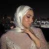 Premium Knitter Satin Hidschab Schal Damen Muslimische Hidschabs Mode Einfarbiges Garn Schal Sommer Atmungsaktiv Muslimischer Schal Für Ramadan