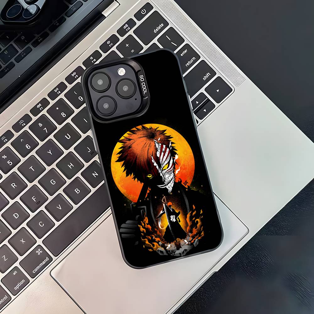 

B-Bleach I-Ichigo Kurosaki Phone Case For iPhone 17,16,15,14,13,12,11,Pro,XS,Max,Plus,Mini,SE4,E Black Matte Shockproof Cover iPhone17Pro