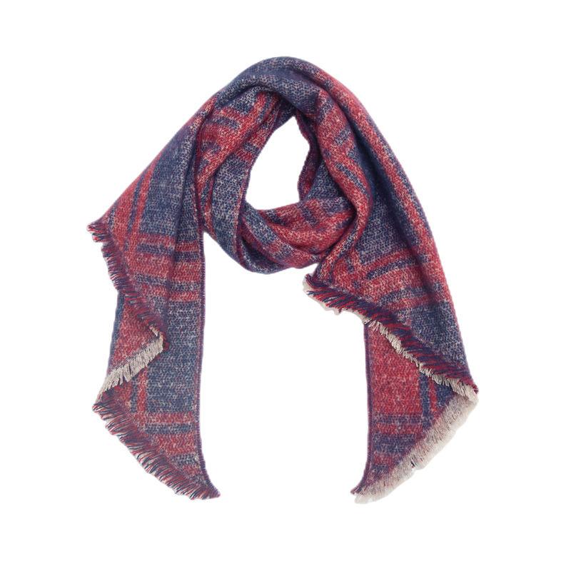 Diagonal Scarf Fashion Women Shawl Yarn Rhombus Shawl Circle Keep Warm
