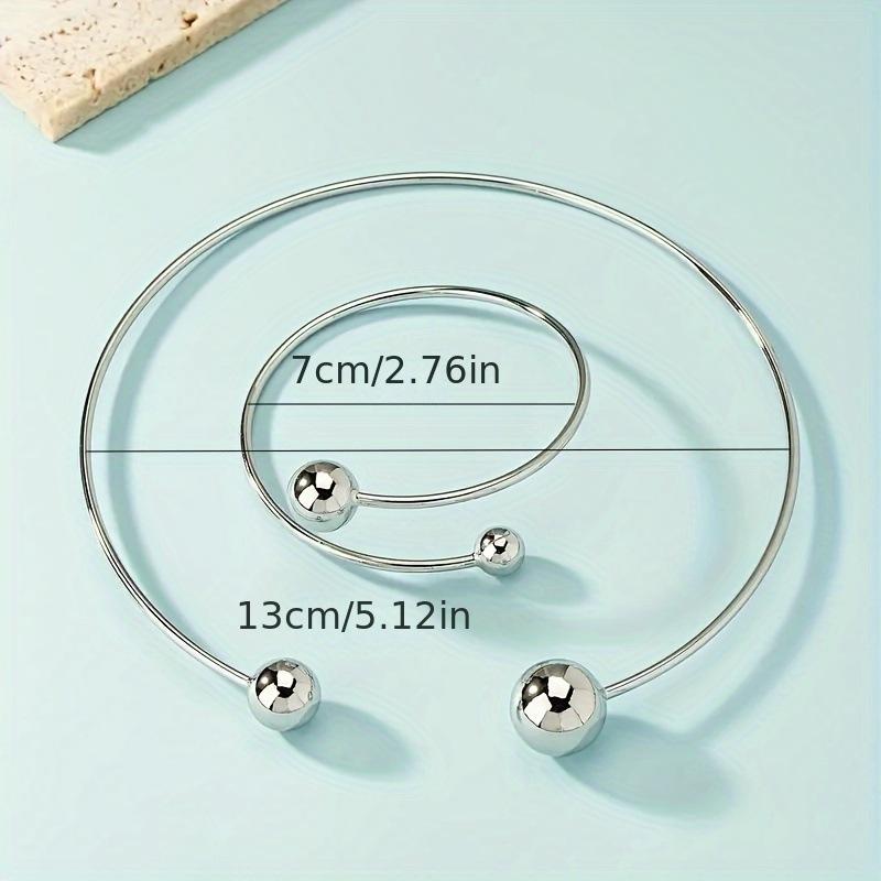 Minimalistisches Geometrisches Kreis Choker & Ring Set - Europäische & Amerikanische Mode