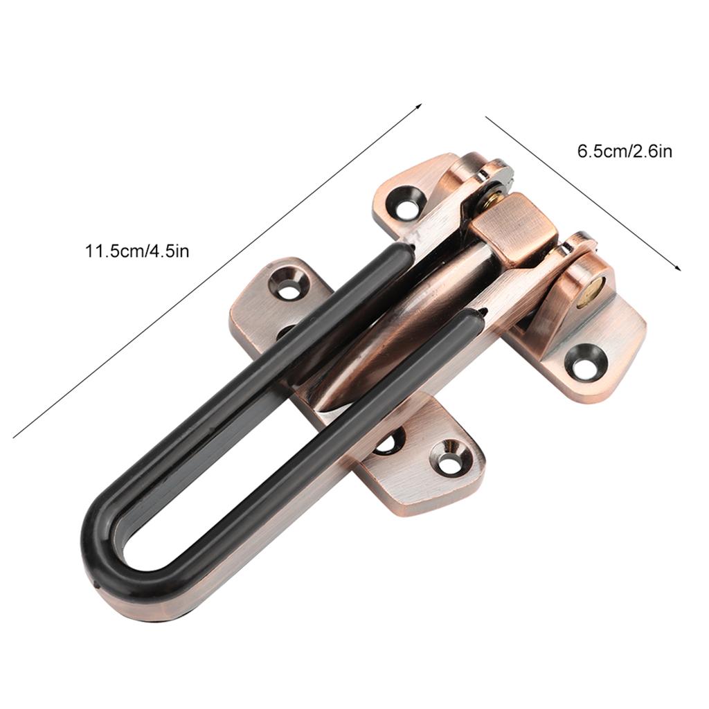 Zinc Alloy Anti Theft Lock Buckle Security Guard Door Inner Door Safety Lock Latch Hotel Room
