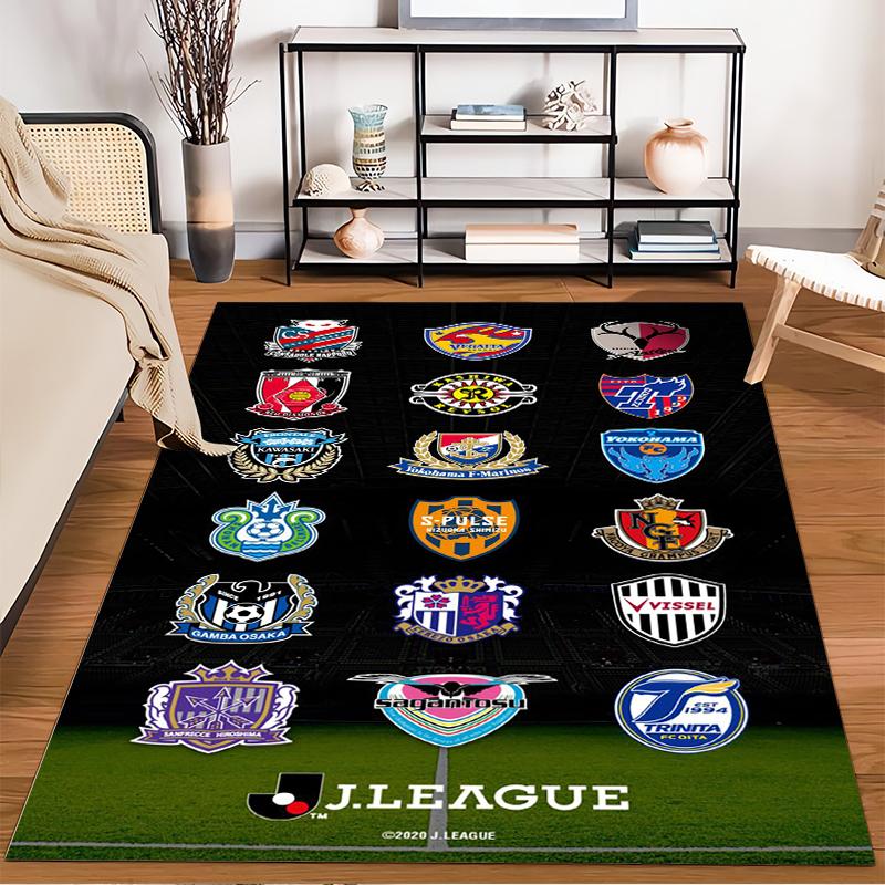 Japanese J-League Football Club Logos Non-slip Rug Suitable for Living Room and Bedroom Sofas