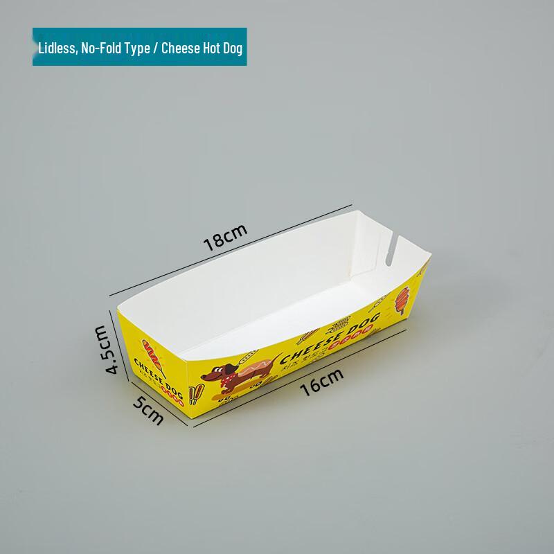 Lidless Hot Dog Takeout Boxes