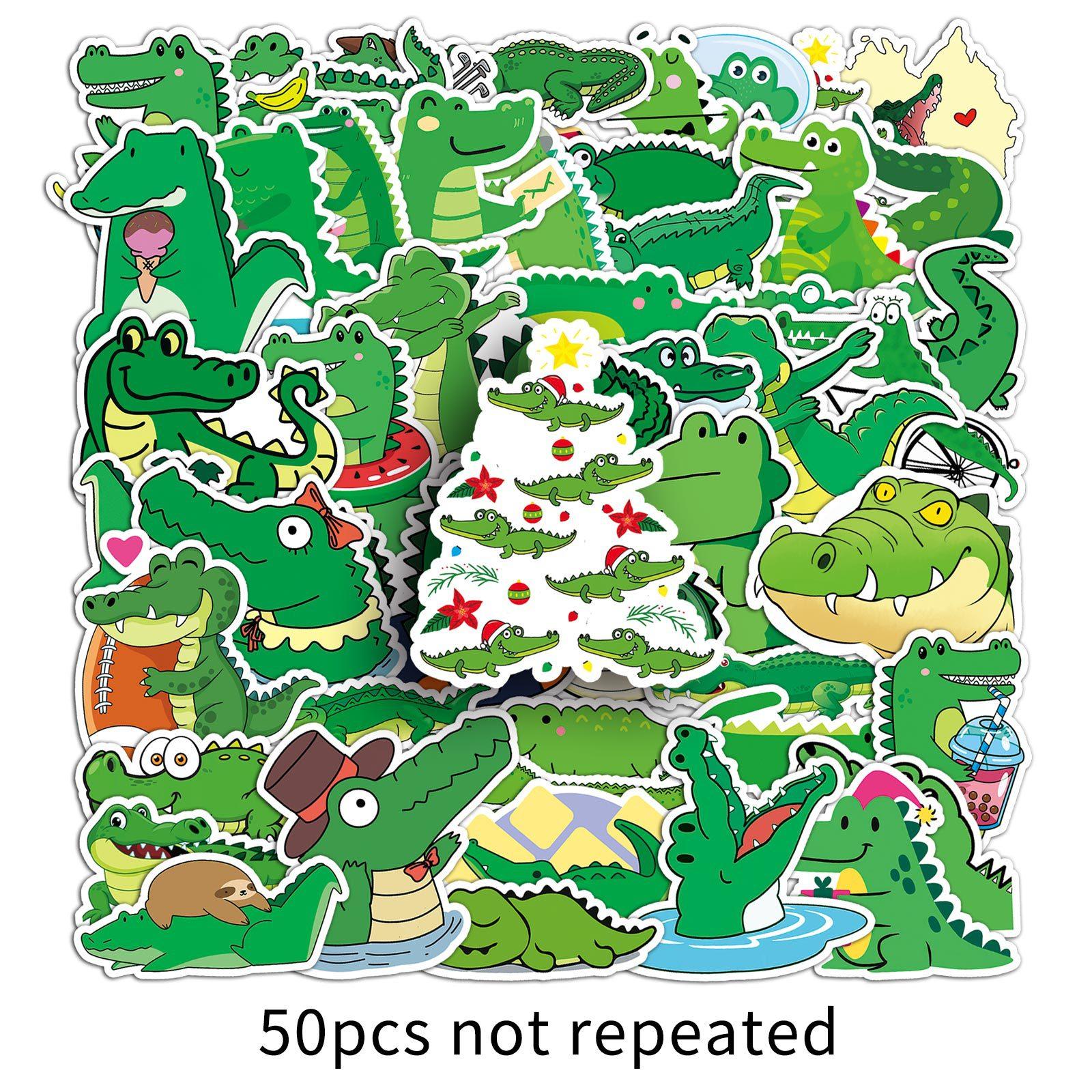 

50 картинок крокодил дудл личность мультяшные животные дети сделай сам наклейки на мобильный телефон скейтборд чемодан водонепроницаемые