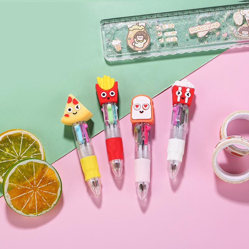 Korean Cute Animal Head 4-Color Click Ballpoint Pen