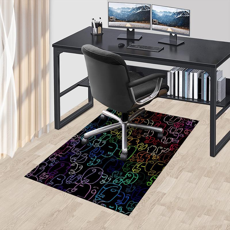 1PC Faces Artwork Extra Large Non Slip Floor carpet, Office, family, bedroom, Studio Large Area Rug Indoor Rugs, , Vibrant Colors