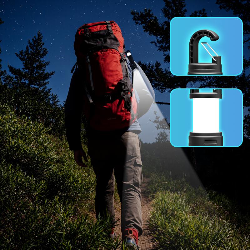 High Strong Power Led Flashlights Emergency Spotlights Telescopic Zoom Built-in Battery USB Rechargeable Camping Torch