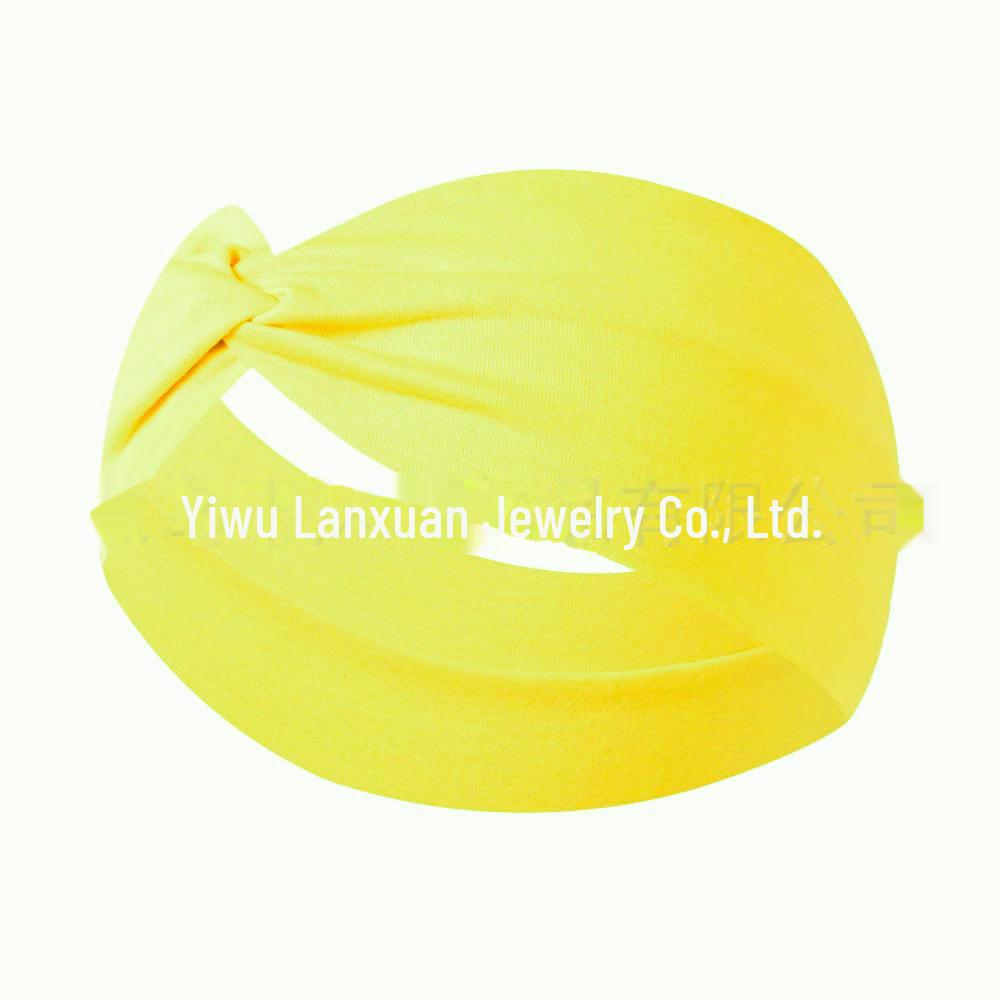 "Non-Slip Elastic Yoga Headband - Wide, Candy Colors, Sweat-Absorbent for Running & Exercise"