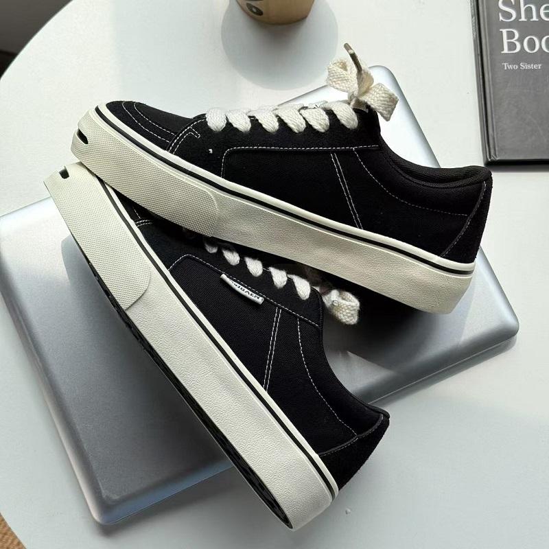 Fashion Street Style Men's Canvas Sneakers Stylish Casual Shoes Vulcanize Shoes Lace-Up Skateboard Footwear Rubber Sole Tenis Masculino