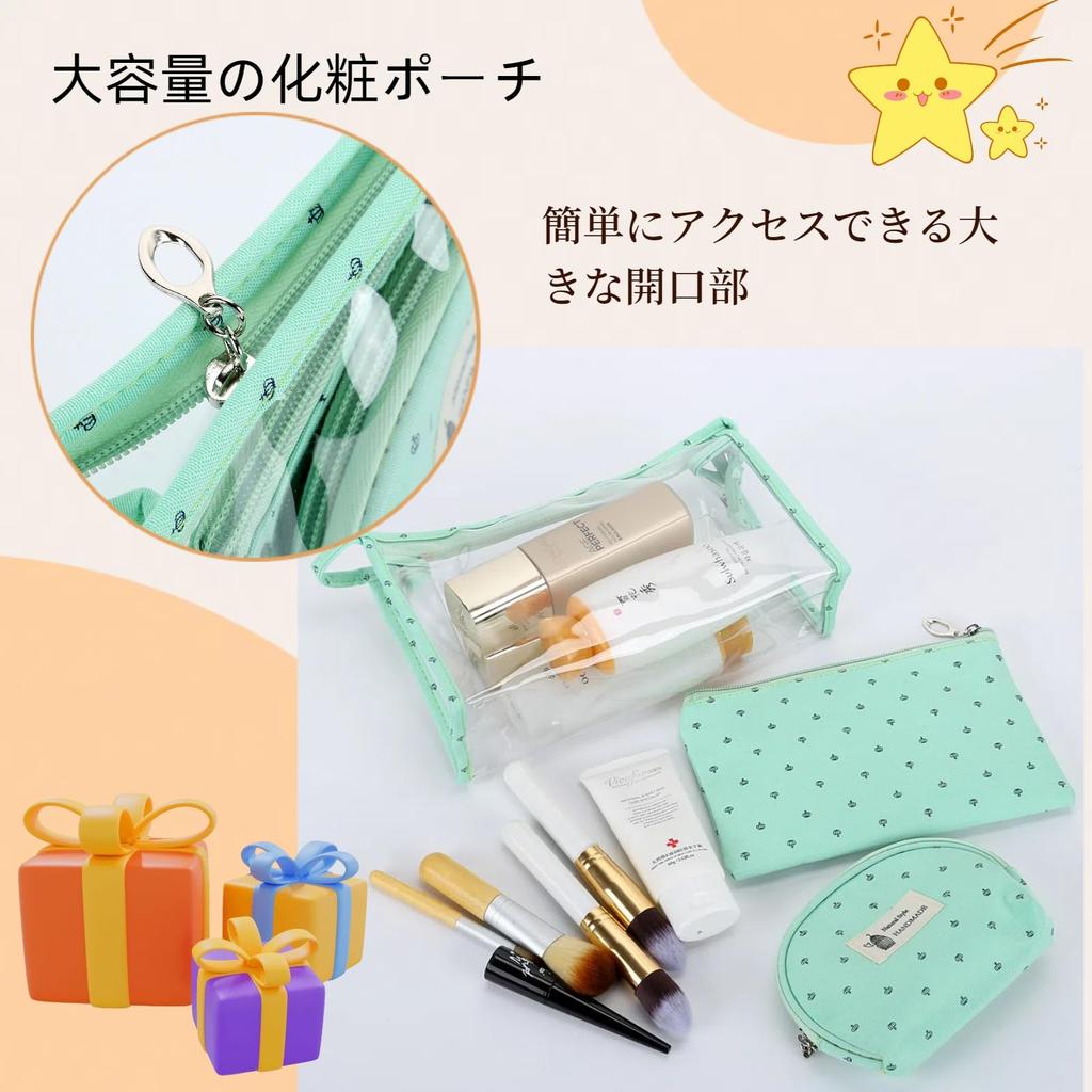 Tumecos Clear Cosmetic Travel Amenity Clear Cosmetic and Small Item Storage Bag 3-Piece Set Bag, Bag, Bag, (Purple)