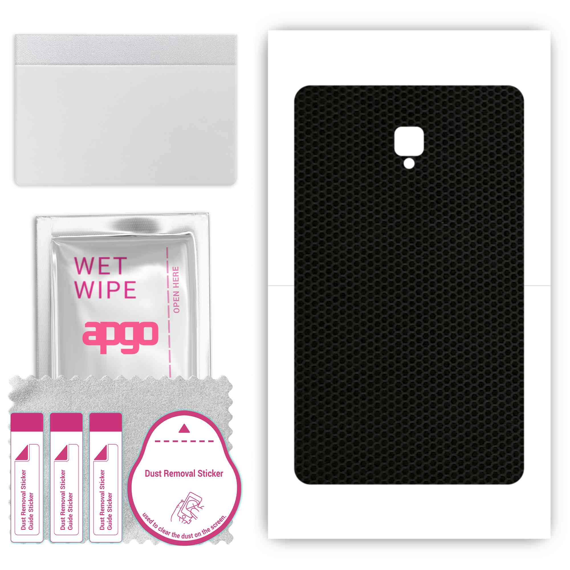 

apgo skin sticker film foil vinyl for the BACK compatible with Samsung Galaxy Tab A 8.0 (2017), scratch-resistant, easy to install - Matrix