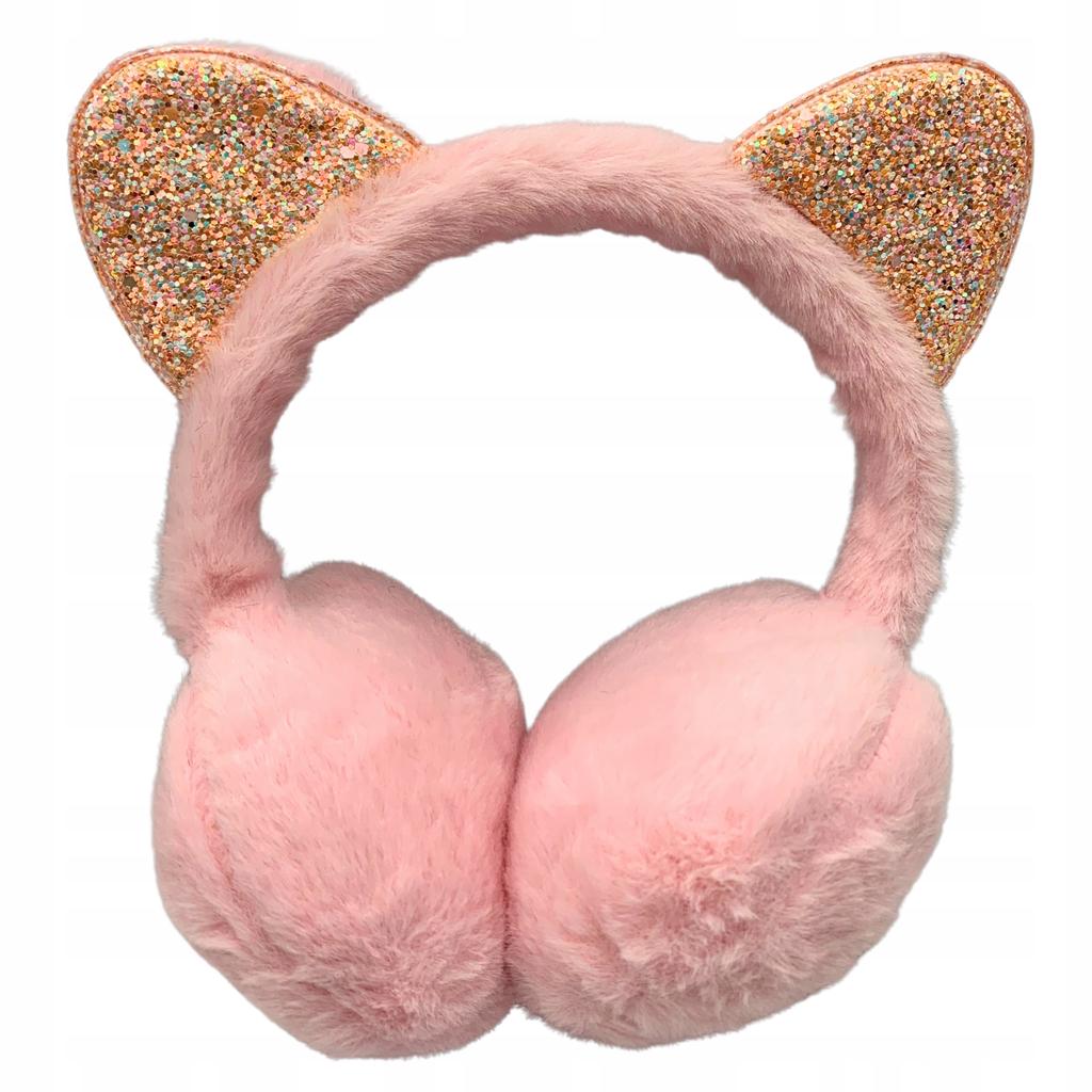Winter Earmuffs Women's Children's Cat Kitten Shiny Warm Plush