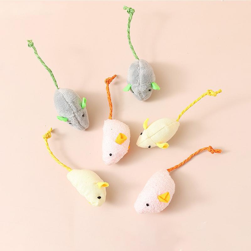 3pcs Plush Simulation Mouse Cat Toy Soft Scratch Bite Resistance Indoor Playing Interactive KittenToy Accesorios Para Gatos