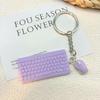 Creative Mini Keyboard Mouse Keychain Cute Simulation Key Ring Pendant School Bag Pendant Keychain Accessory Gift