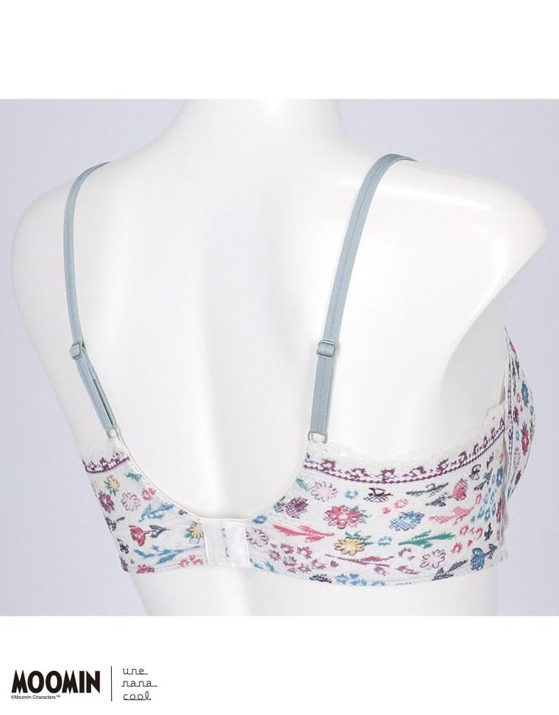 Unnanacool Wireless Bra, Comfortable and Beautiful, High-Arm Design, Moomin Collaboration, BUN120, Women's, PU