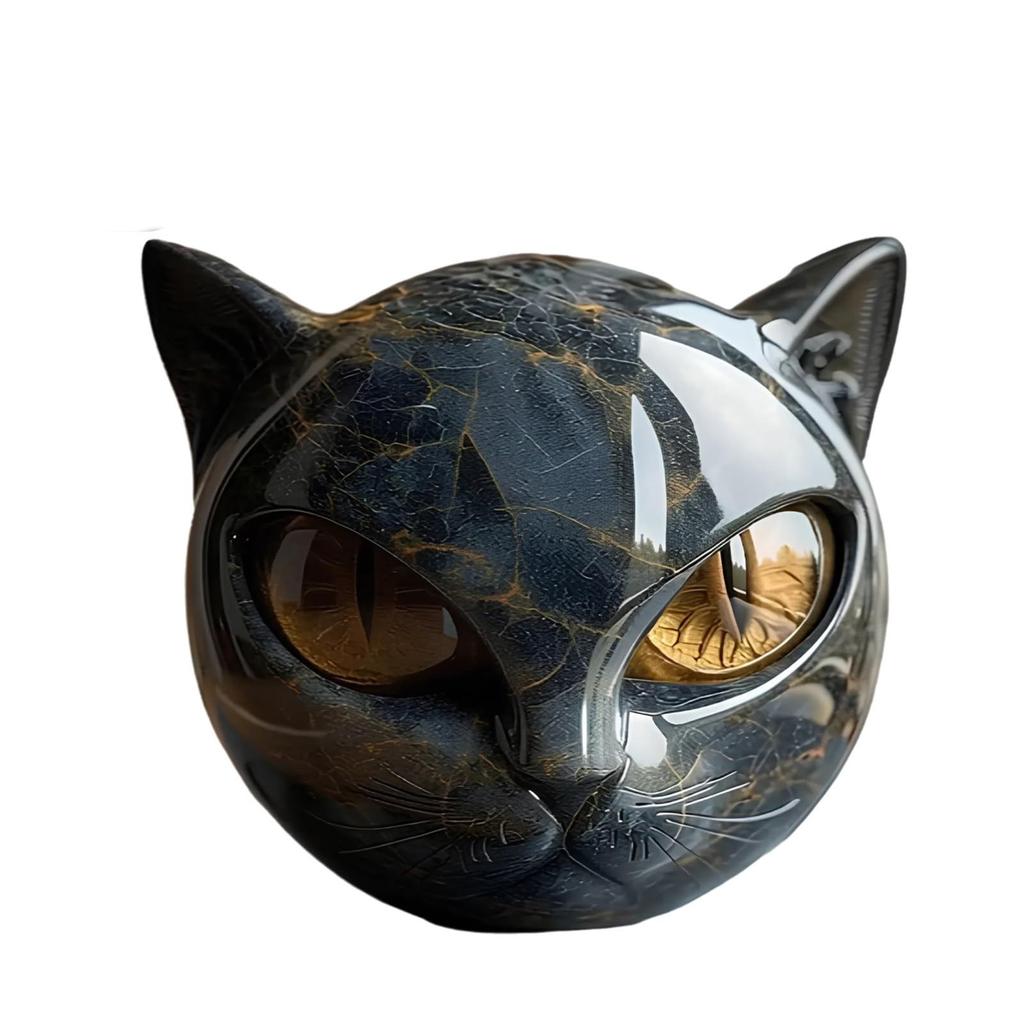 Luxury Black Cats Stone Sculpture,Elegant Home Décor & Gift-Ready Art Piece, Gifts For Cat Lovers Women Men