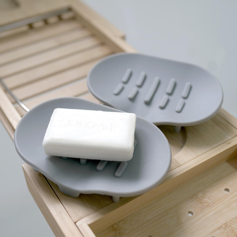 1 soft silicone soap dish pink