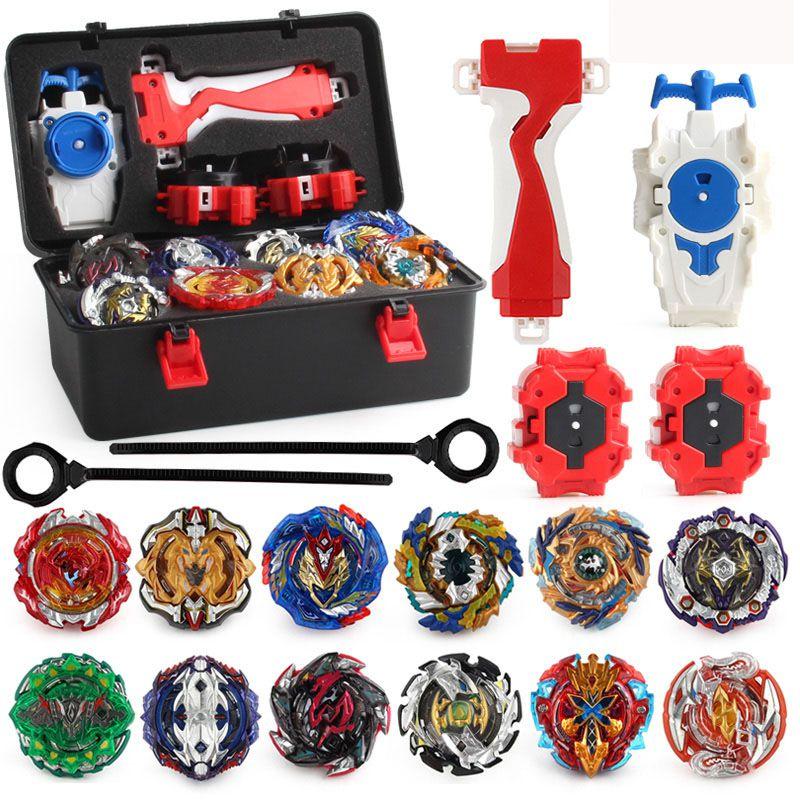Set 12pcs Beyblade Portable Gyro B122 B125 B127 With Foam Kids Toys Storage Case