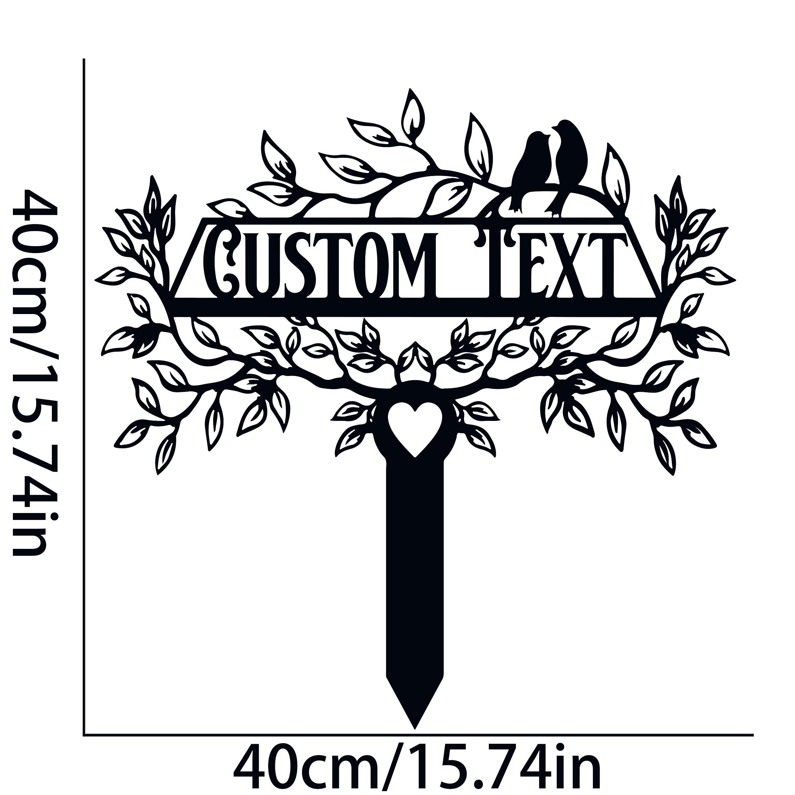 Exquisite Customizable Bird Metal Garden Stakes Art Deco Wedding Handmade Hollow Out Nature Theme Custom Sign