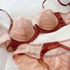 Summer Women Underwear Sexy Lace Deep V Push Up Bra Set Comfortable Underwie Bralette Female Plus Size Thin C D E Cup Lingerie