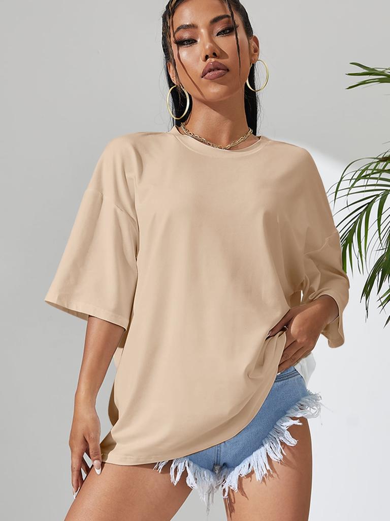 Love Yourself Grow Wantonly Cotton Prints Woman T-Shirt Essential Daily T-Shirt Personality Funny Short Sleeve Oversized Tshirts