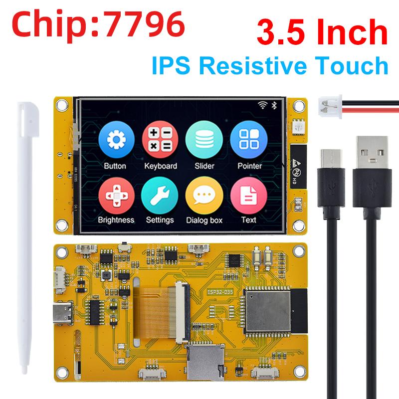 TZT ESP32 LVGL WIFI&Bluetooth Development Board 2.4/2.8/3.5 inch LCD TFT Module 240*320 Smart Display Screen With Touch