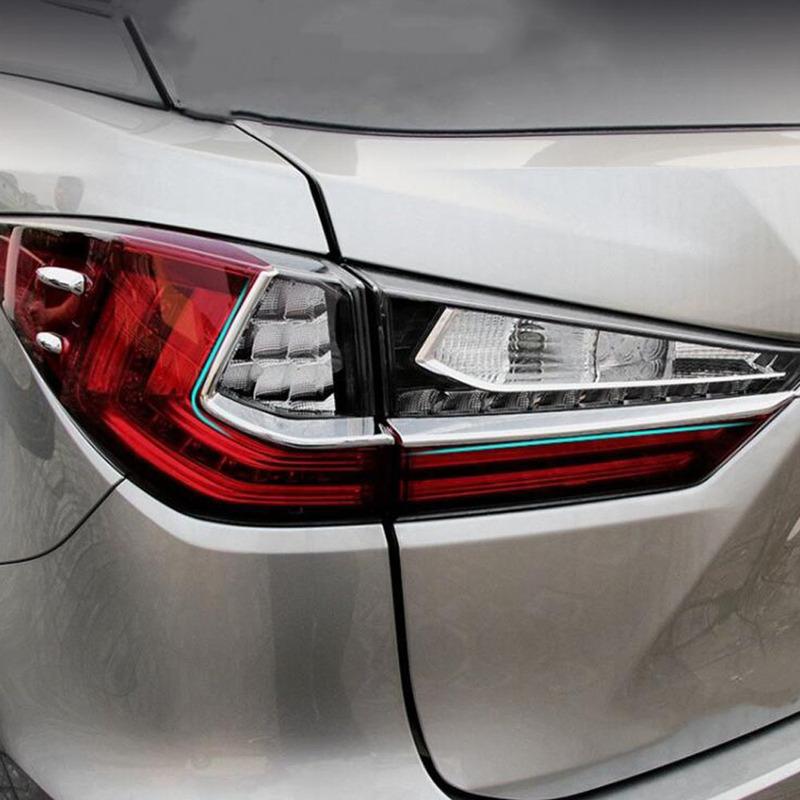 For Lexus RX 200t 300 450h 2016 2017 2018 Car ABS Chrome Rear Tail Light Lamp Covers Trim Car Accessories Eyebrow
