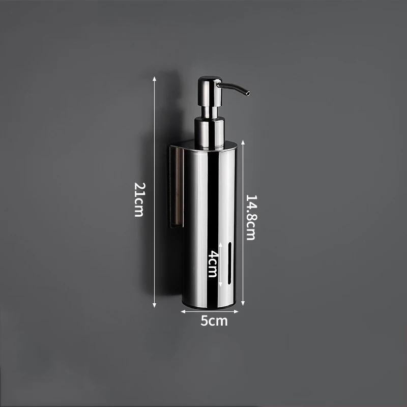 Chrome/Brushed/Black Stainless Steel Liquid Soap Dispensers Shampoo Bathroom Accessories Hotel Hardware Washing Portable Machine