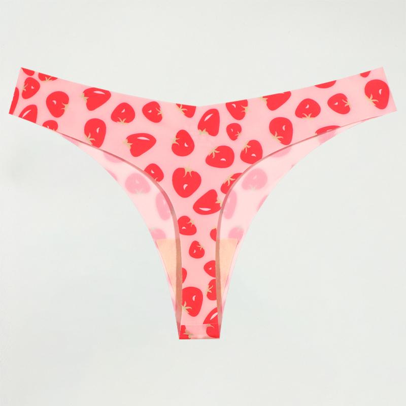 Ultra-thin Seamless Underwear Women's Panties Sexy Graphic Print Thongs Female Low-Waist Stretch G Strings Comfort Lingerie New