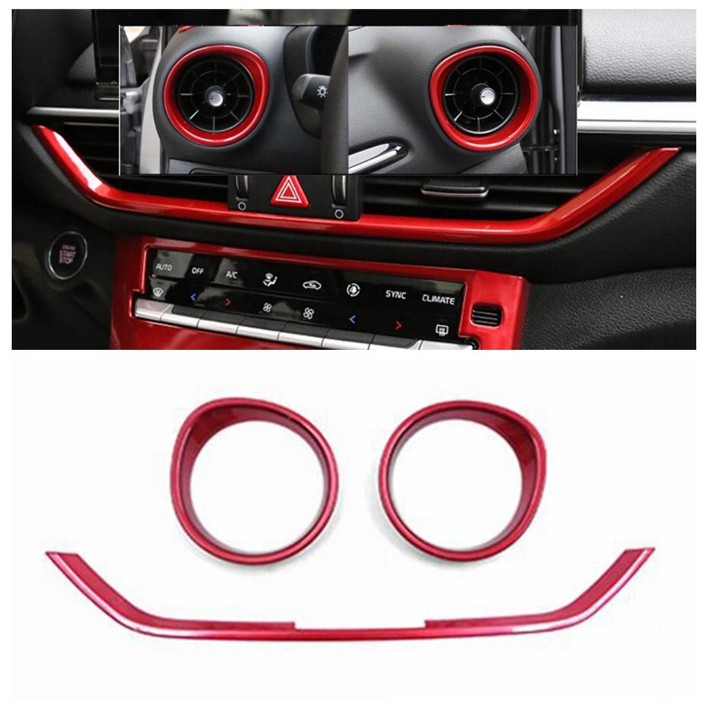 Central Control AC Air Conditioning Warning Light Lamp Strip Cover Trim ABS Accessories For Kia Forte / Cerato / K3 -