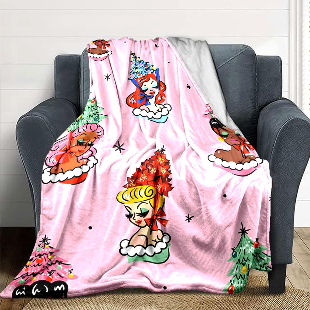 Christmas Tree Friends Blanket Soft Throw Blanket For Home Bedroom Bed Sofa Travel Office Solid Christmas Blanket