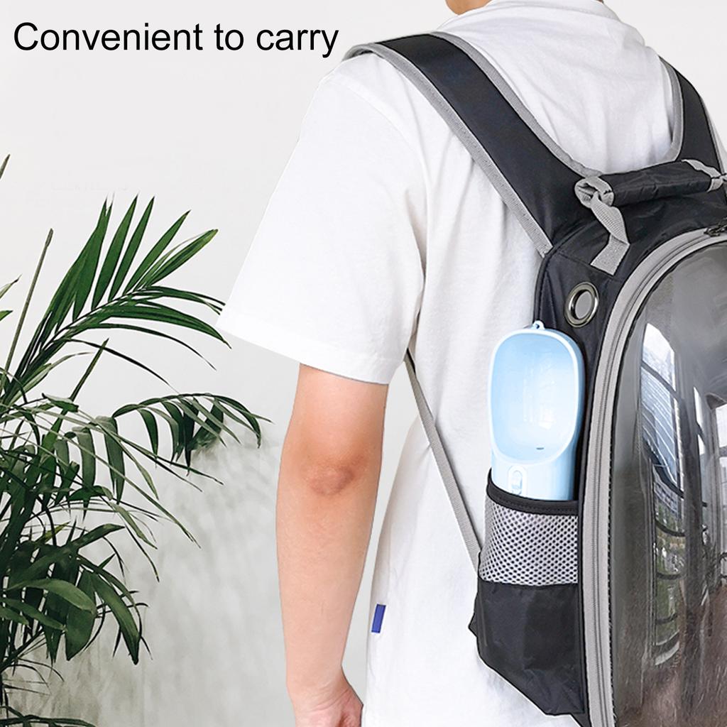 400ml Dog Water Bottle Food Grade Lkproof Water Saving Portable Dog Water Bowl Dispenser with Lanyard for Outdoor