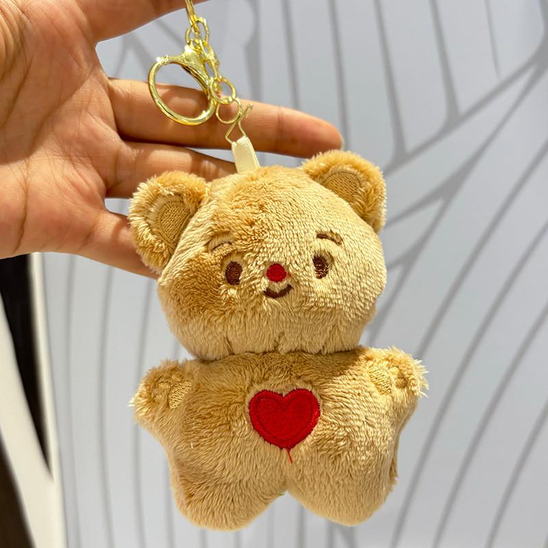 Lovely Cartoon Butter Bear Plush Keychain For Kids Soft And Cuddly Stuffed Animal With Choices Colorful