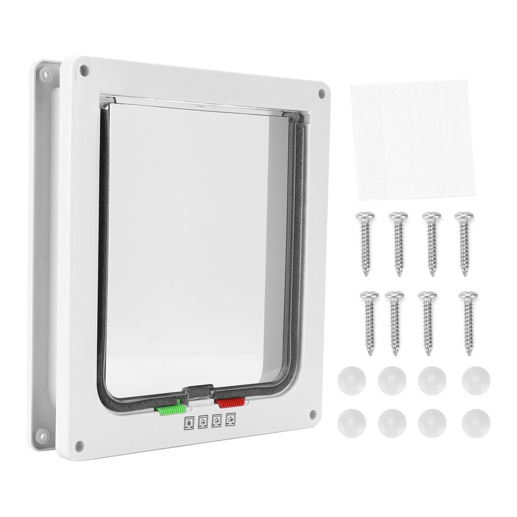 Pet Door Multiple Lock Modes Detachable Easy To Install Pet Gate Suitable for Cats Dogs