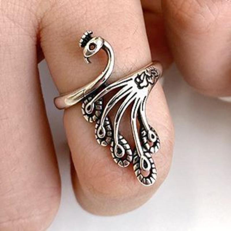 Simple Retro Three-dimensional Peacock Ring Female Ring