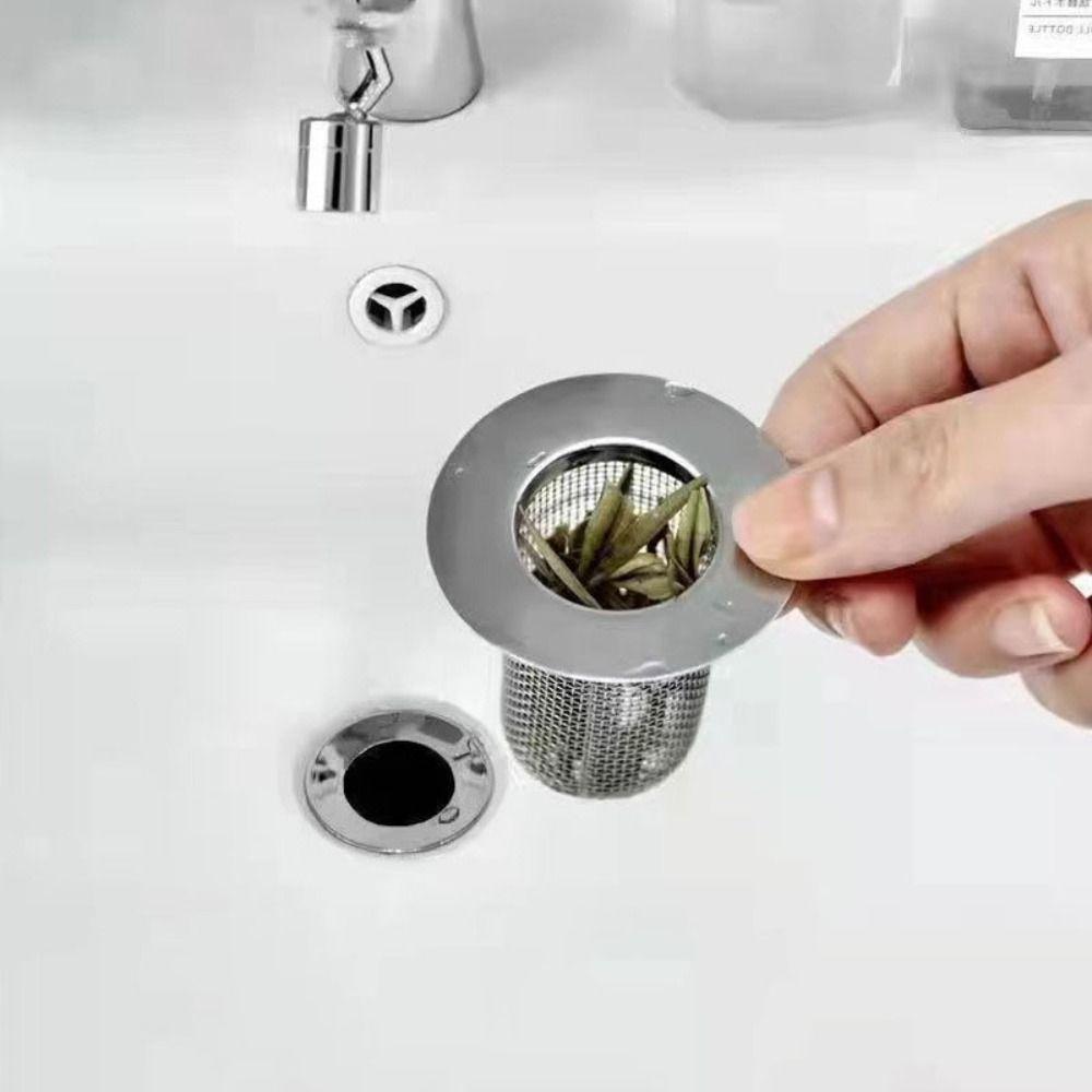 Steel Anti-blocking Mesh Kitchen Bathroom Floor Drain Sink Strainer Hair Catcher Hair Trap