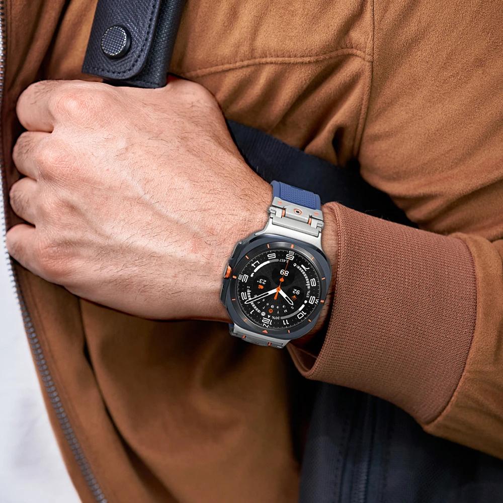 Rubber Soft Band for Samsung Galaxy Watch Ultra 47mm Titanium Color Strap Correa for GALAXY WATCH 47 ULTRA Luxury Sport Bracelet