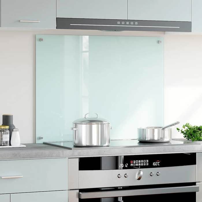 VidaXL Dosseret de cuisine Blanc 80x60 cm Verre trempé 249456