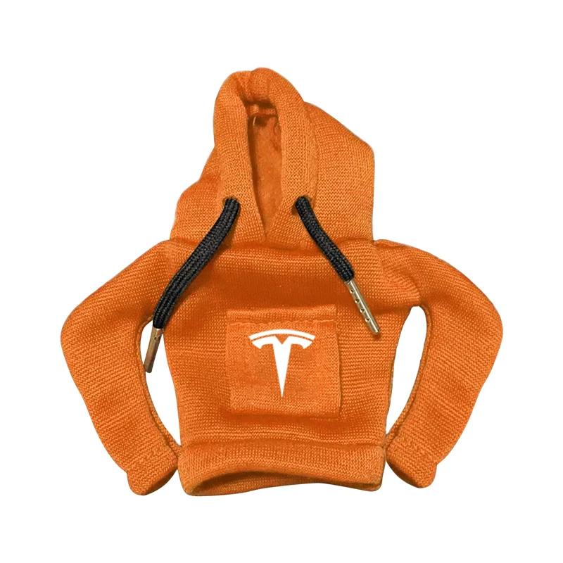 VCZRW1 Hooded Sweatshirt Car Gear Sleeve Cute Shift Gear Plush Cover For Tesla Model 3 Model X S 2016-2020 Decals TM3 TMX TMS Decal