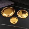 Kuchen Dessert Tablett Obst Snack Schale Schmuck Aufbewahrung Haus Hotel Tischdeko Retro Luxus Metallbeschichtet Gold Silber Beschichtet