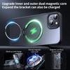 For iPhone 15 Case Dual Magnet Rings TPU+PC Phone Back Cover Kickstand Shell Compatible with MagSafe