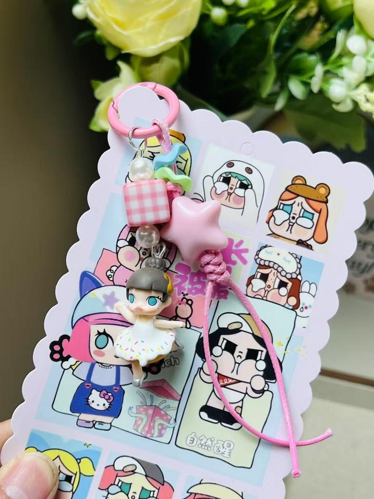 Bread Change Baby Cute Grain Keychain DIY Mobile Phone Chain Accessories Jasmine Pendant Cute Car Pendant