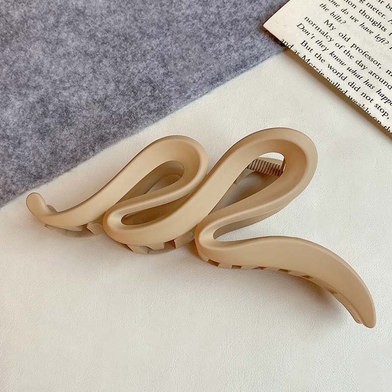 Koreanische Acryl Matte Welle Haarspange Für Damen Mädchen Mode Große Schleife Hai Pferdeschwanzclip Kopfschmuck Haarschmuck