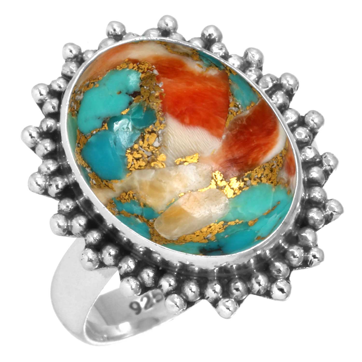 

Кольцо из стерлингового серебра 925 пробы Женское с драгоценным камнем Ручная работа Ювелирное изделие Подарок на годовщину Мукаит Монтанский агат Моховой агат Спиной устрицы Родонит Глаз Шивы Солитер 10