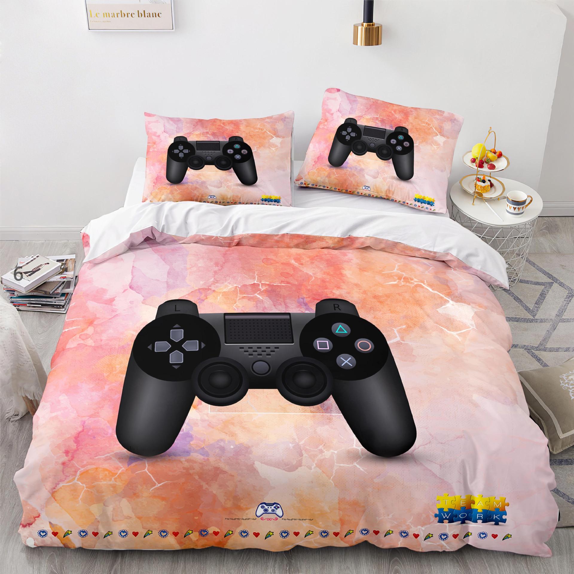 

3D Home Textiles Bedding Gamepad Quilt Cover Sheet Three-Piece Digital Printing 140*210cm