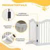 Dog Barrier Gate 5 Panels Foldable Flexible Solid Wood MDF 261.5x29.5x61 Cm White
