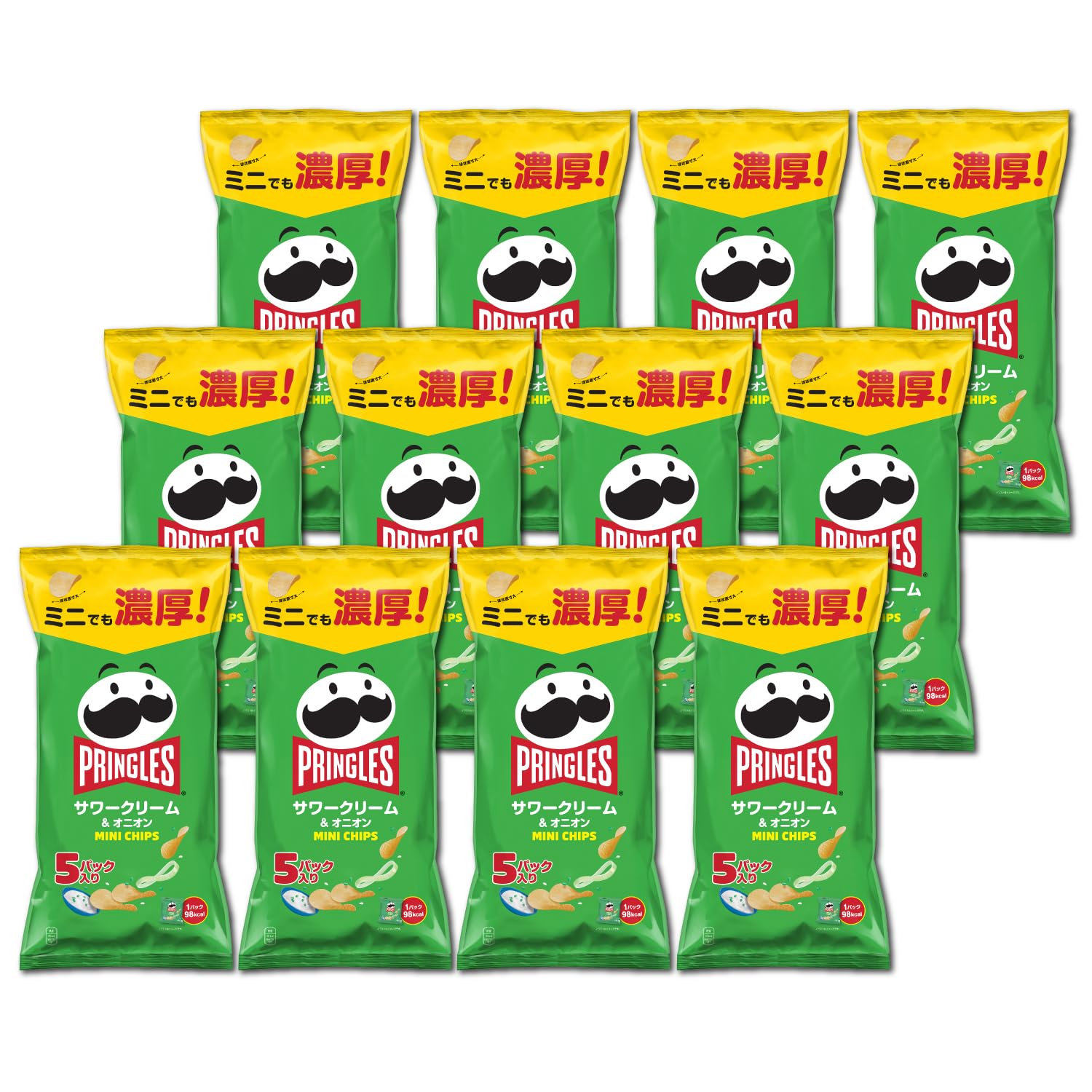 

Мини-чипсы Pringles Сметана Лук x 5 x 12 пакетиков и [пакетики по 19 г]