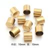 10-20pcs/lot 2-10mm Stainless Steel Leather Cord Clasp Crimp End Caps For Necklace Bracelet Connectors Jewelry Making Supplies
