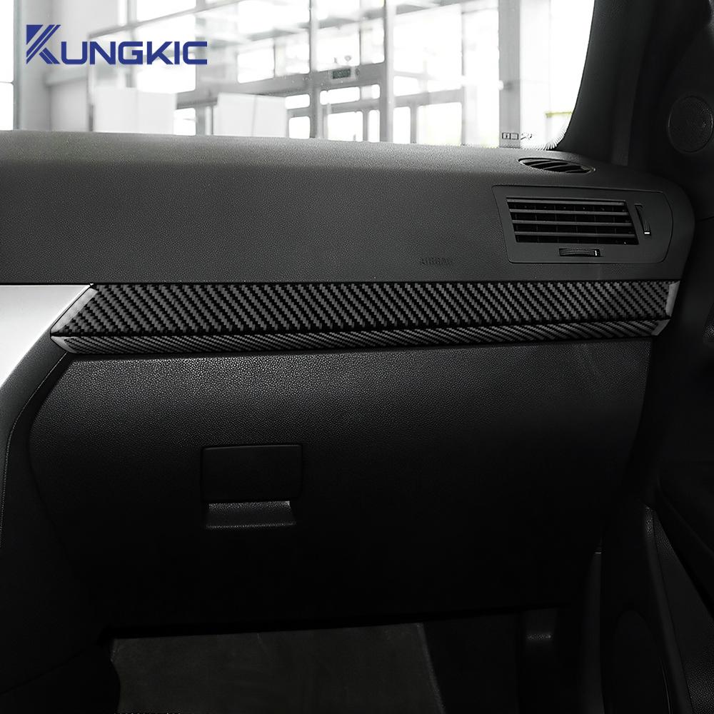 Real Soft Carbon Fiber Sticker For Vauxhall Opel Astra H MK5 2004 2005 2006 2007 2008 2009 2010 Car Driver Headlight Switch Trim